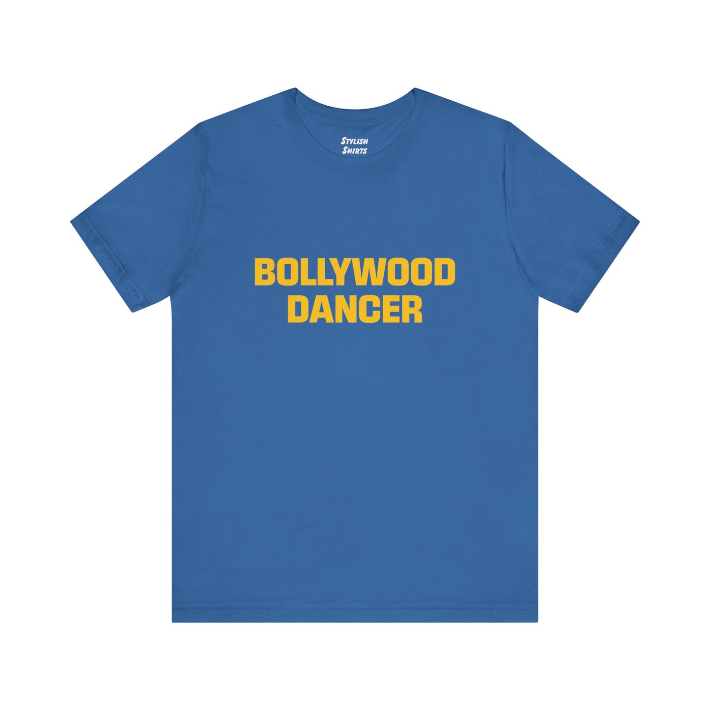 columbia blue shirt that says Bollywood Dancer