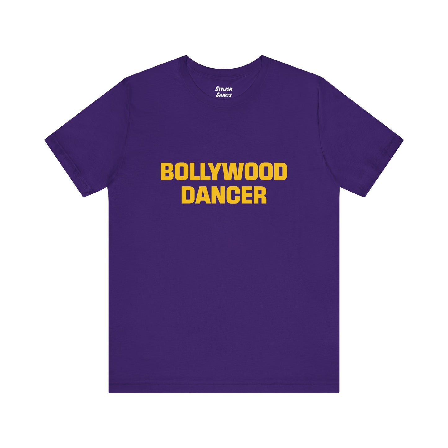 team purple shirt that says Bollywood Dancer