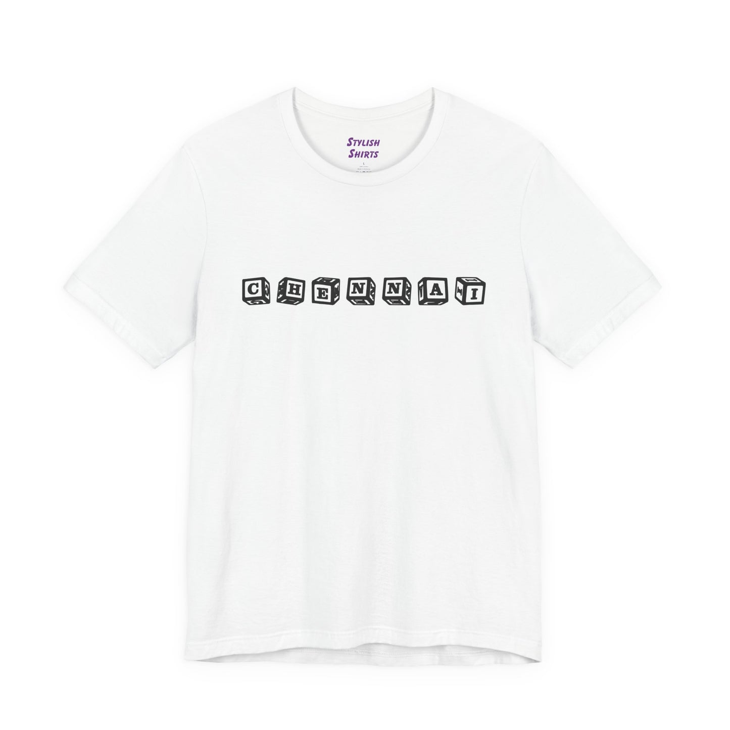 a white shirt that says chennai