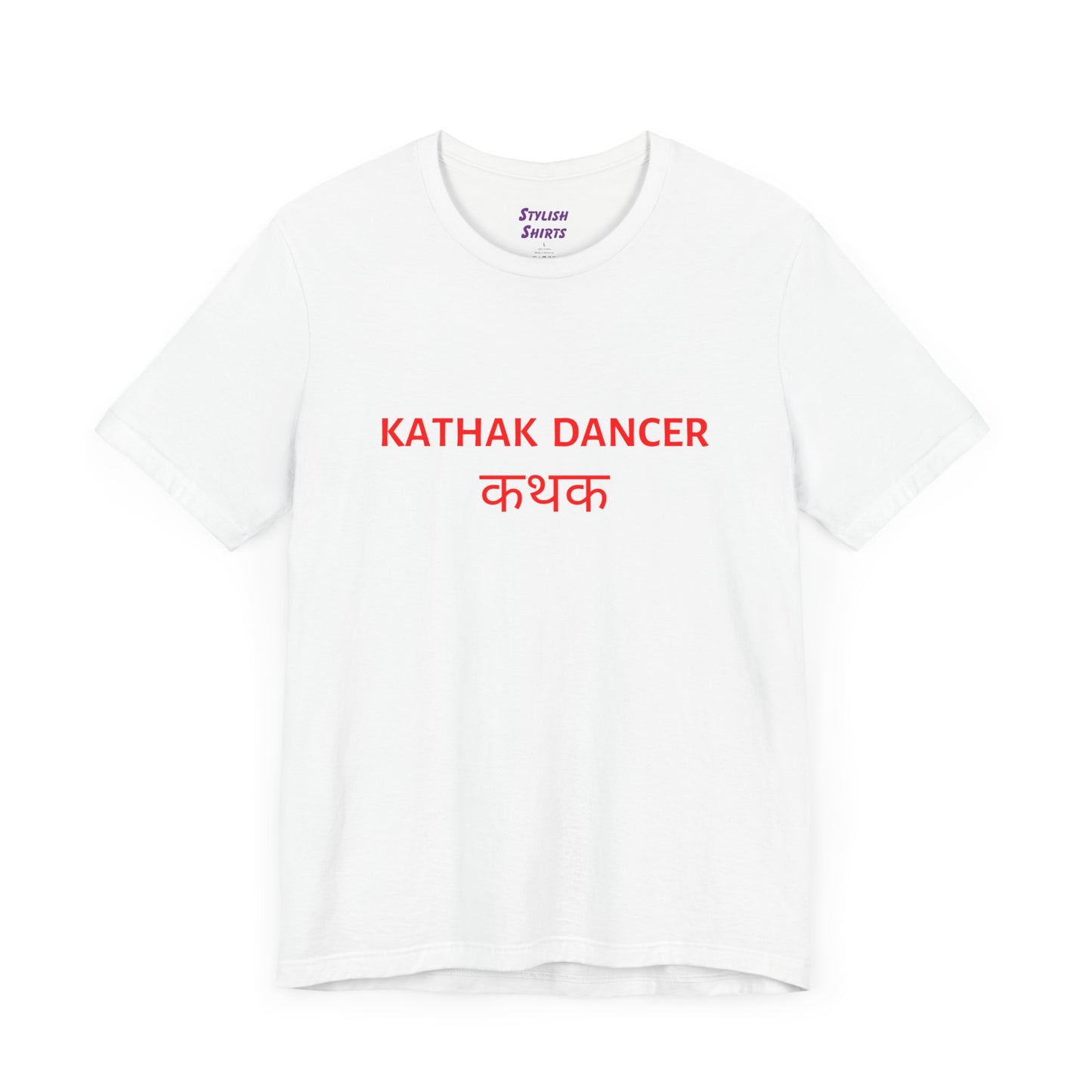 a white shirt that says kathak dancer