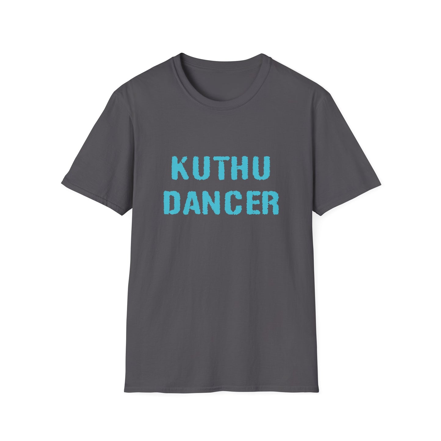 a charcoal shirt that says kuthu dancer
