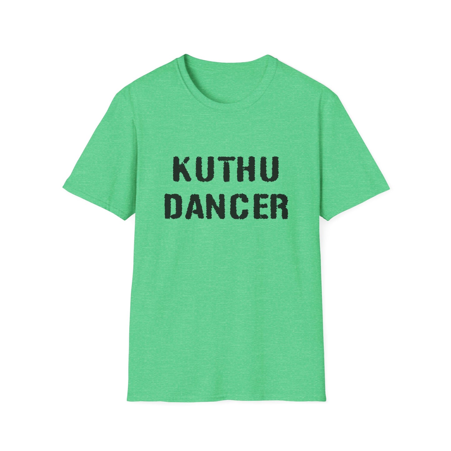 a heather irish green shirt that says kuthu dancer