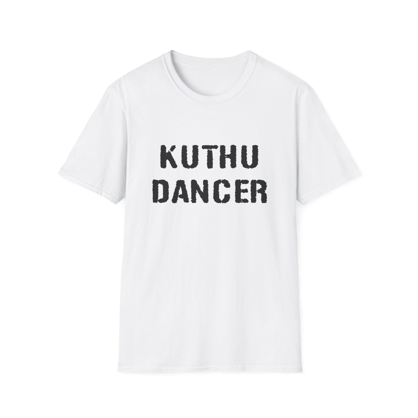 a white shirt that says kuthu dancer