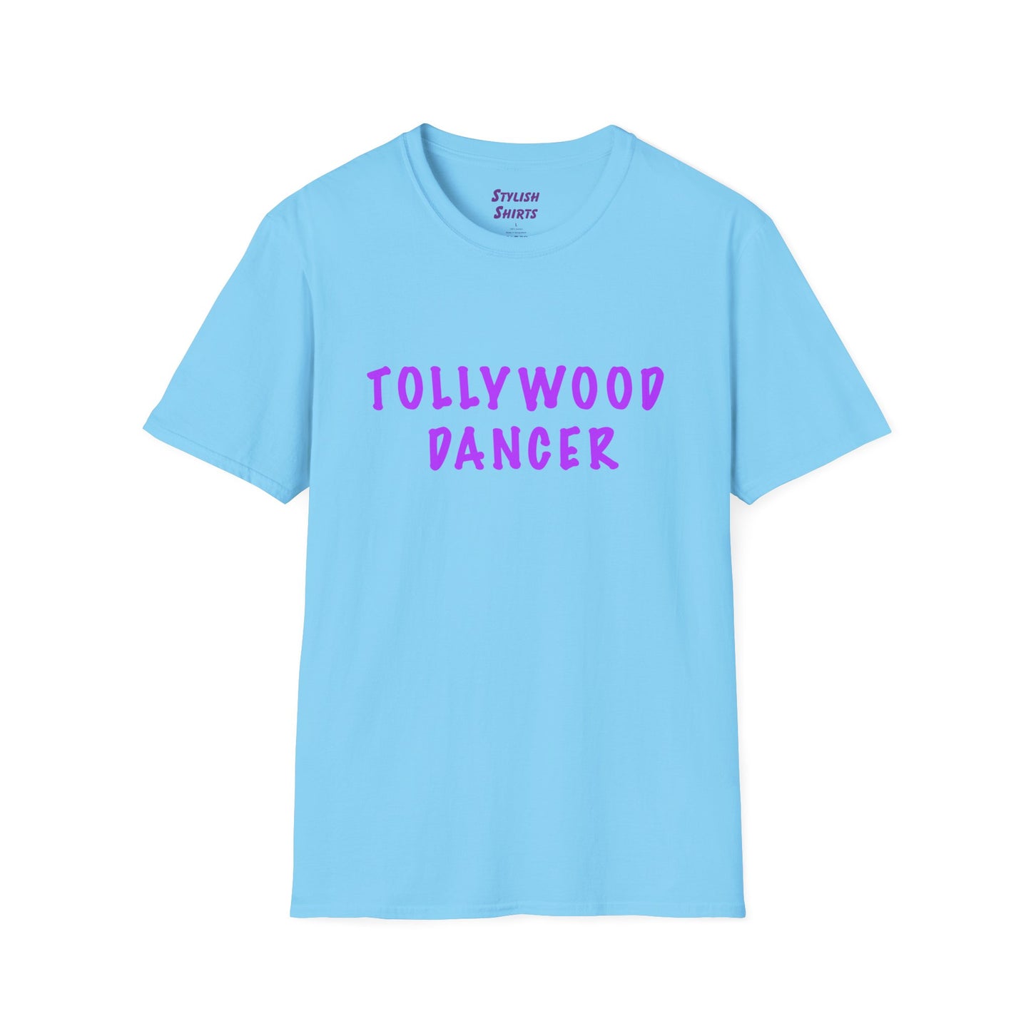 a sky shirt that says Tollywood dancer