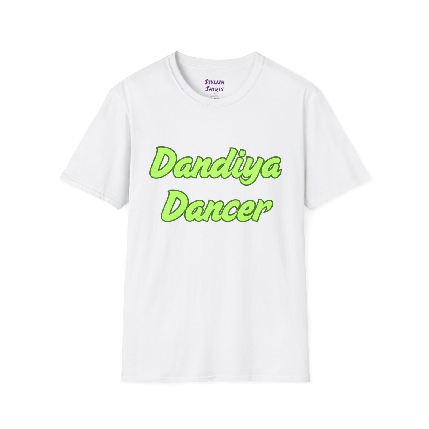 a white shirt that says Dandiya Dancer
