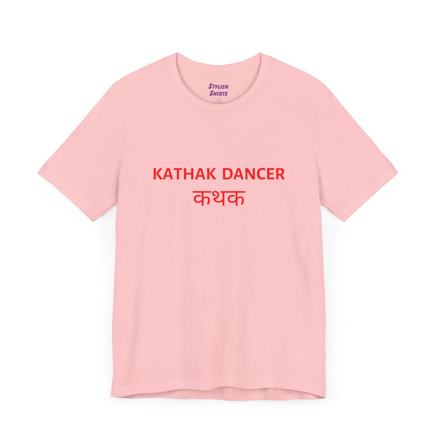 a pink shirt that says kathak dancer