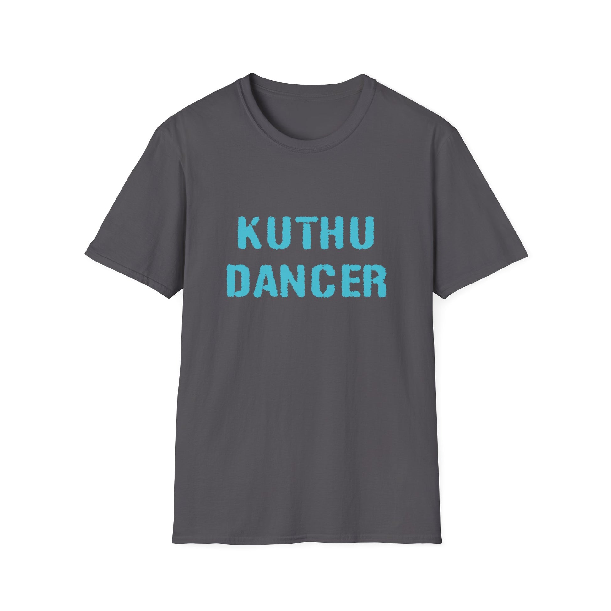 a charcoal shirt that says kuthu dancer